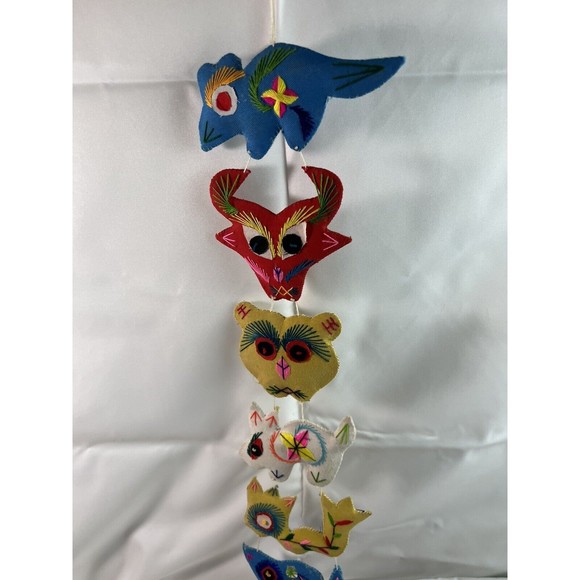 Vintage Chinese Zodiac Folk Art Ornaments Embroidered Hand‎ Made Set Of 12 - Picture 2 of 7